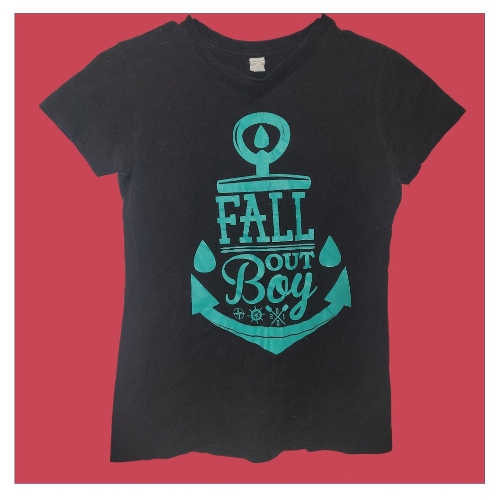 Fall Out Boy Anchor Graphic Tee Small Nautical Pop Punk Shirt